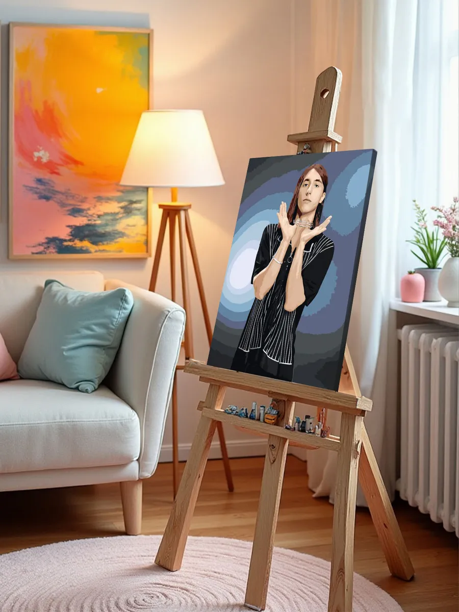 Картина по номерам «Рэпер Heronwater: Арсений портрет» — картинка 10