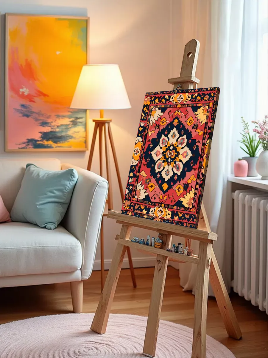 Картина по номерам «Ковер с цветочным узором, СССР» — картинка 9