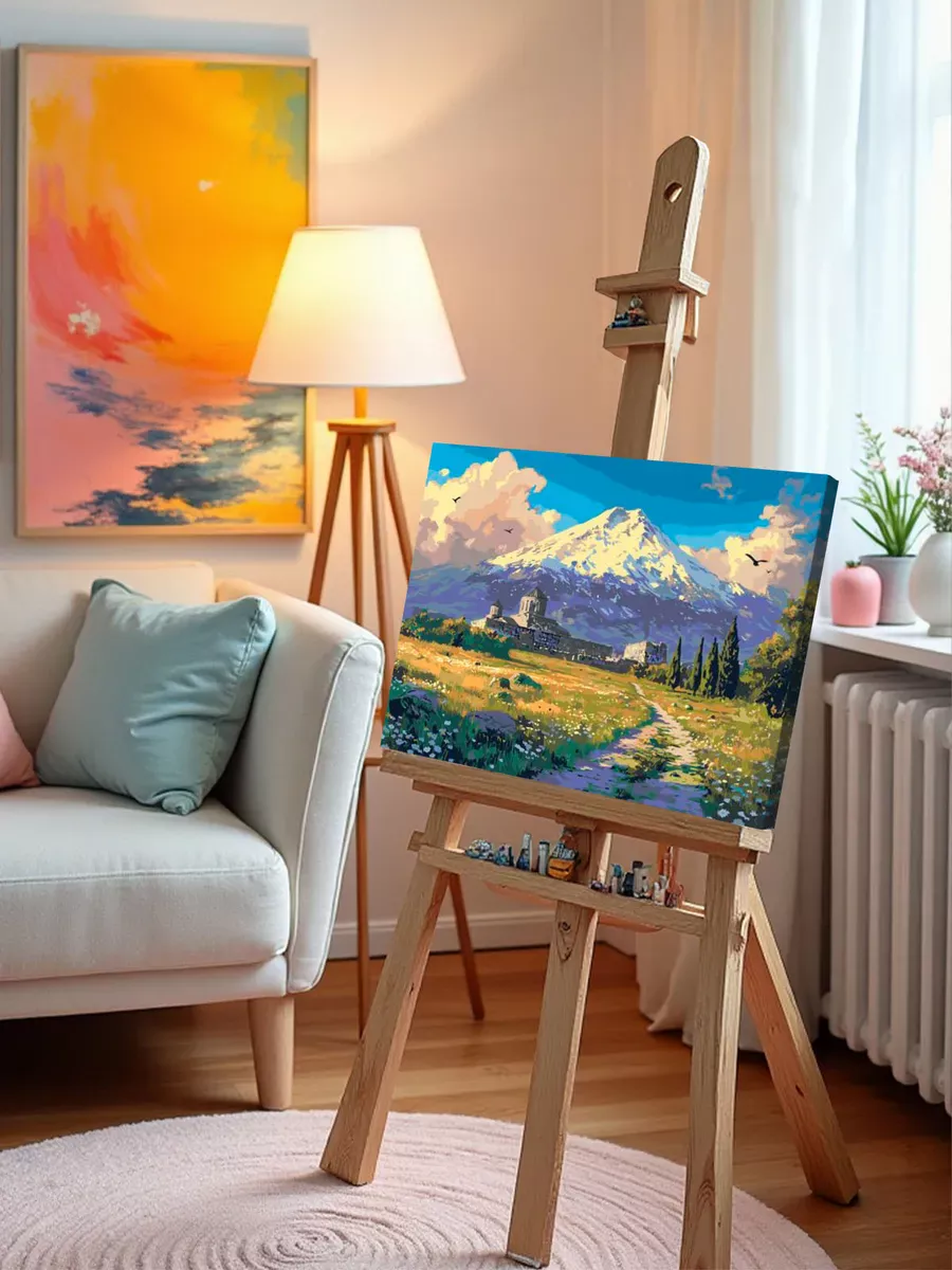 Картина по номерам «Армения: монастырь в горах, Арарат» — картинка 10