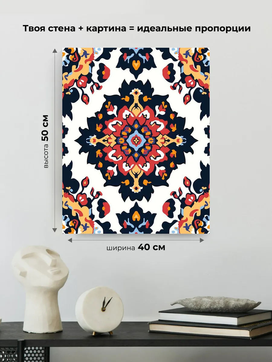 Картина по номерам «Ковер с цветочным узором, СССР» — картинка 3