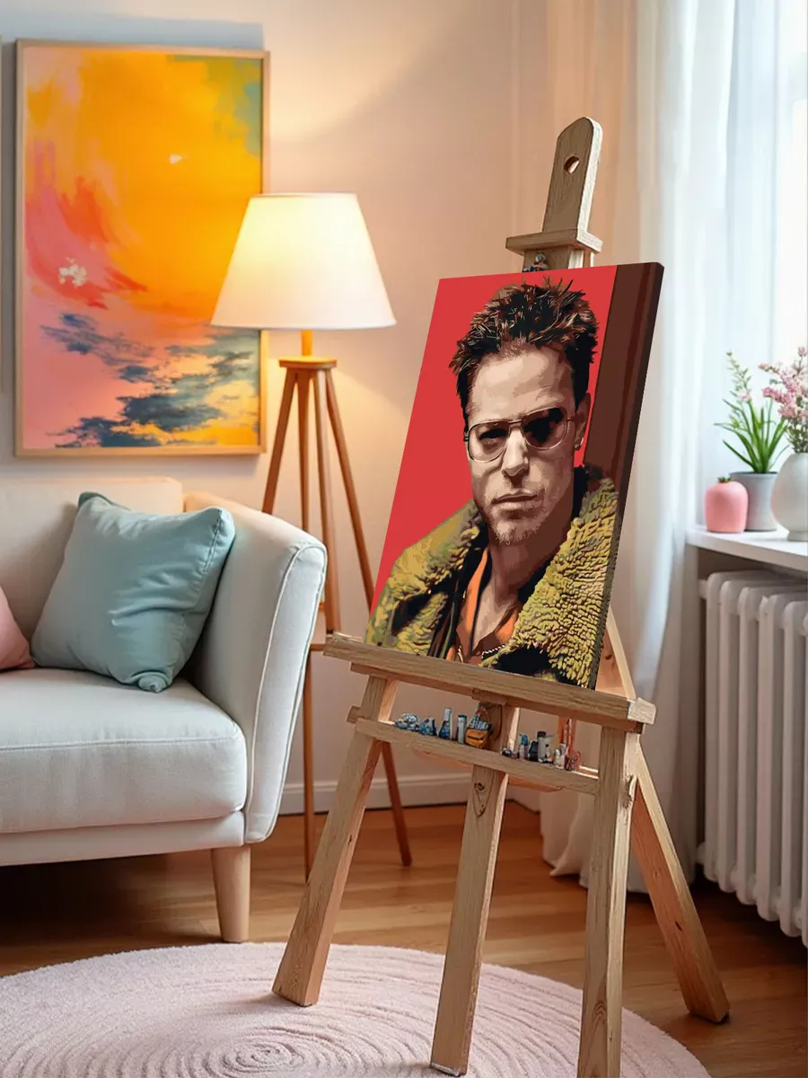 Картина по номерам «Бойцовский клуб: Тайлер арт, Брэд Питт» — картинка 9