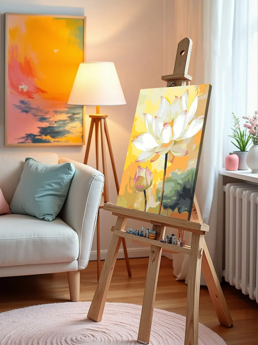 Картина по номерам «Цветы: нежные лотосы, буддизм арт» — картинка 10