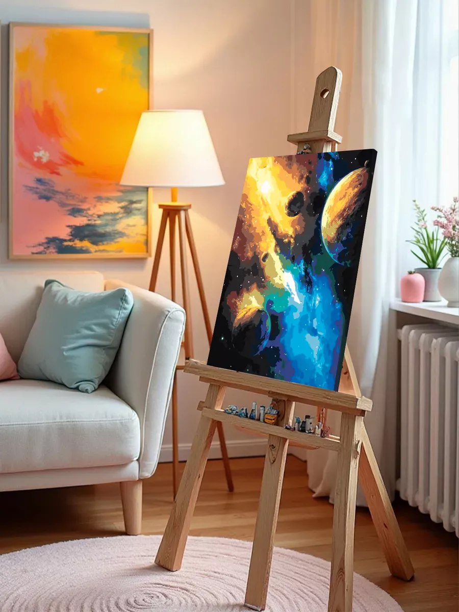 Картина по номерам «Космос: планеты, звезды, галактика» — картинка 9