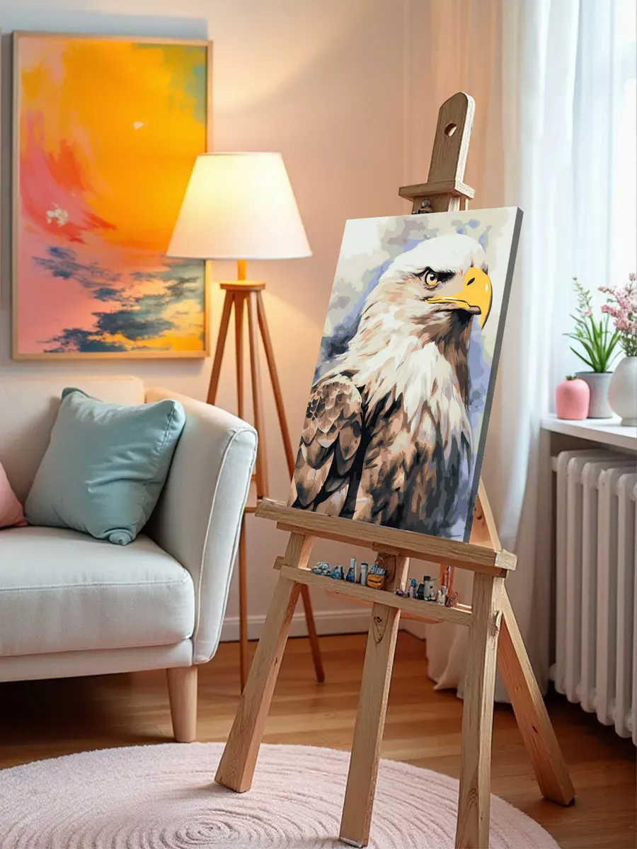 Картина по номерам «Животные: птица белоголовый орел арт» — картинка 10