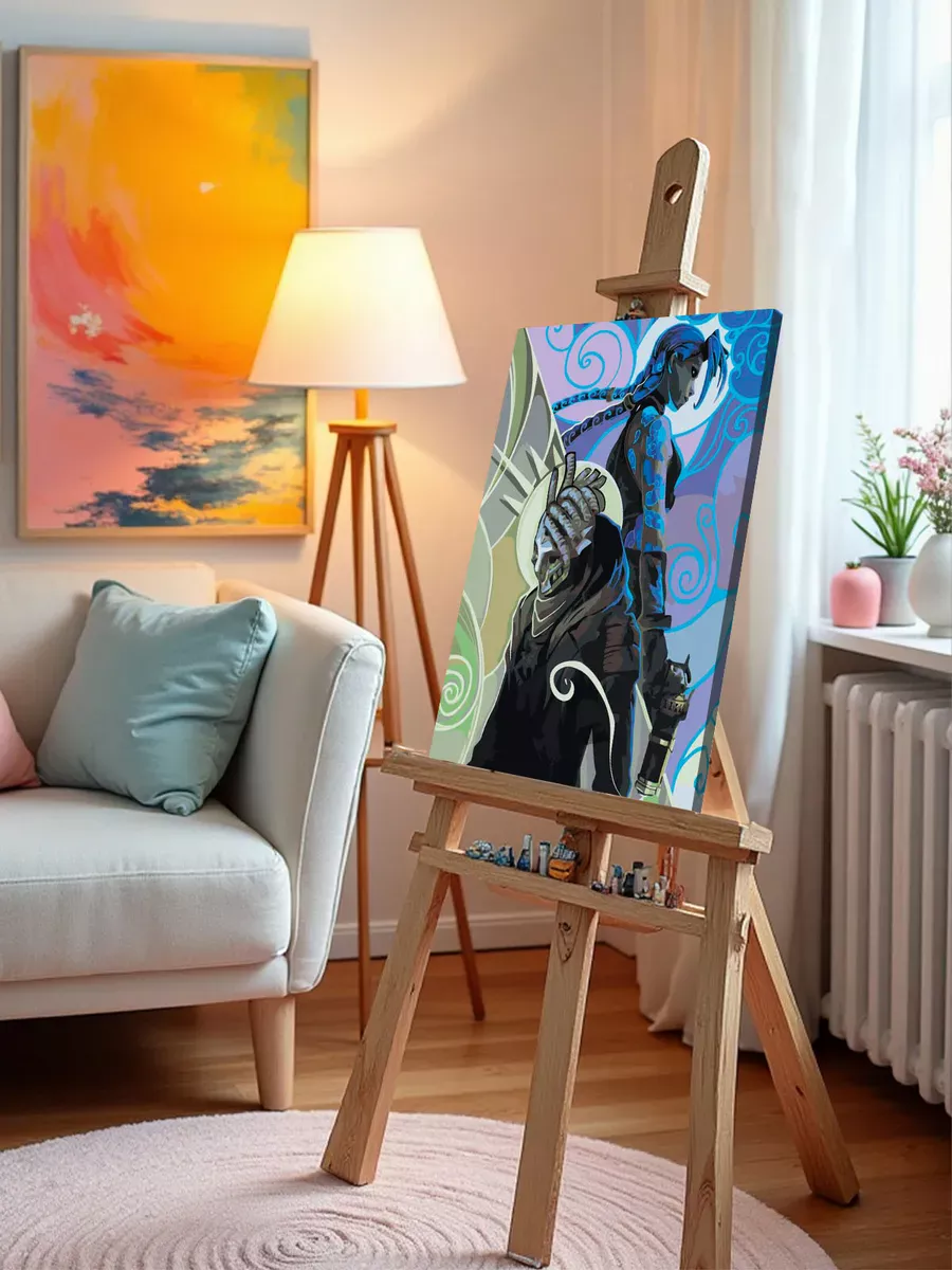 Картина по номерам «Аркейн Лига Легенд лол: Джинкс и Экко» — картинка 10