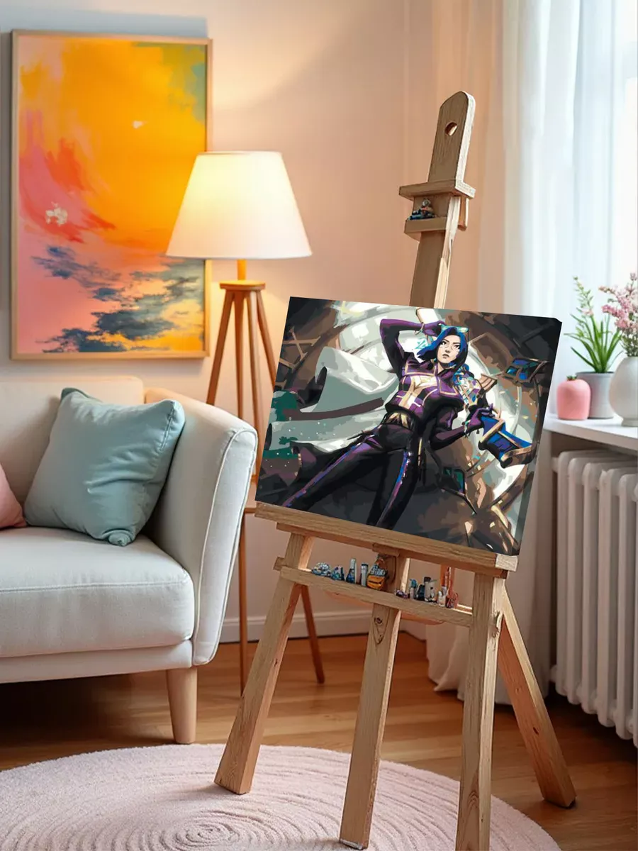 Картина по номерам «Аркейн Лига Легенд лол: Кейтлин арт» — картинка 10