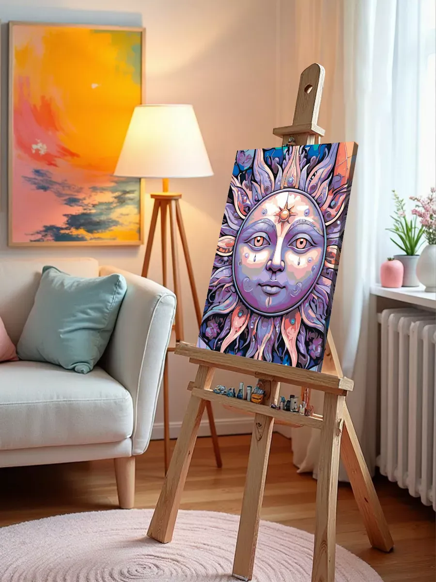 Картина по номерам «Таро, гадание: символ Солнце арт» — картинка 9