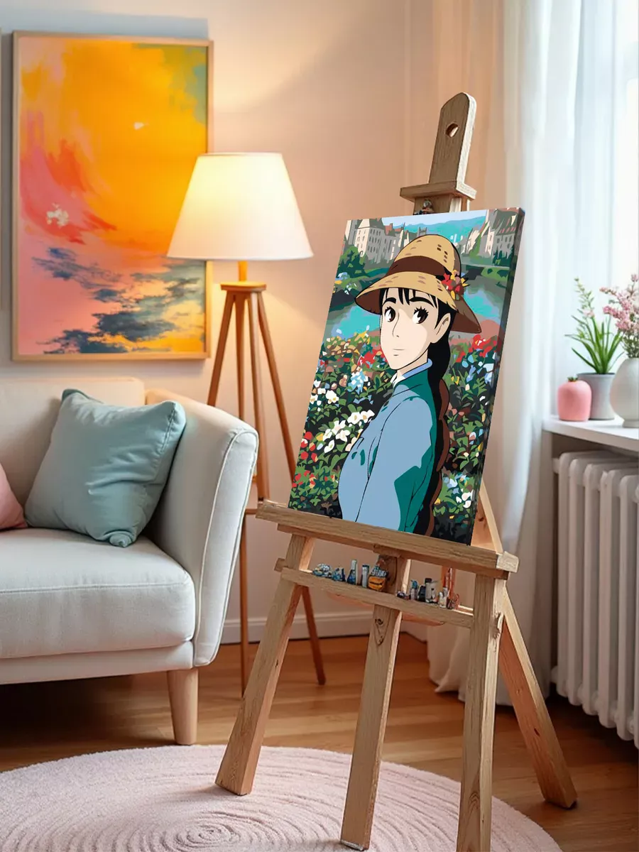 Картина по номерам «Миядзаки аниме: Ходячий замок, Софи арт» — картинка 9