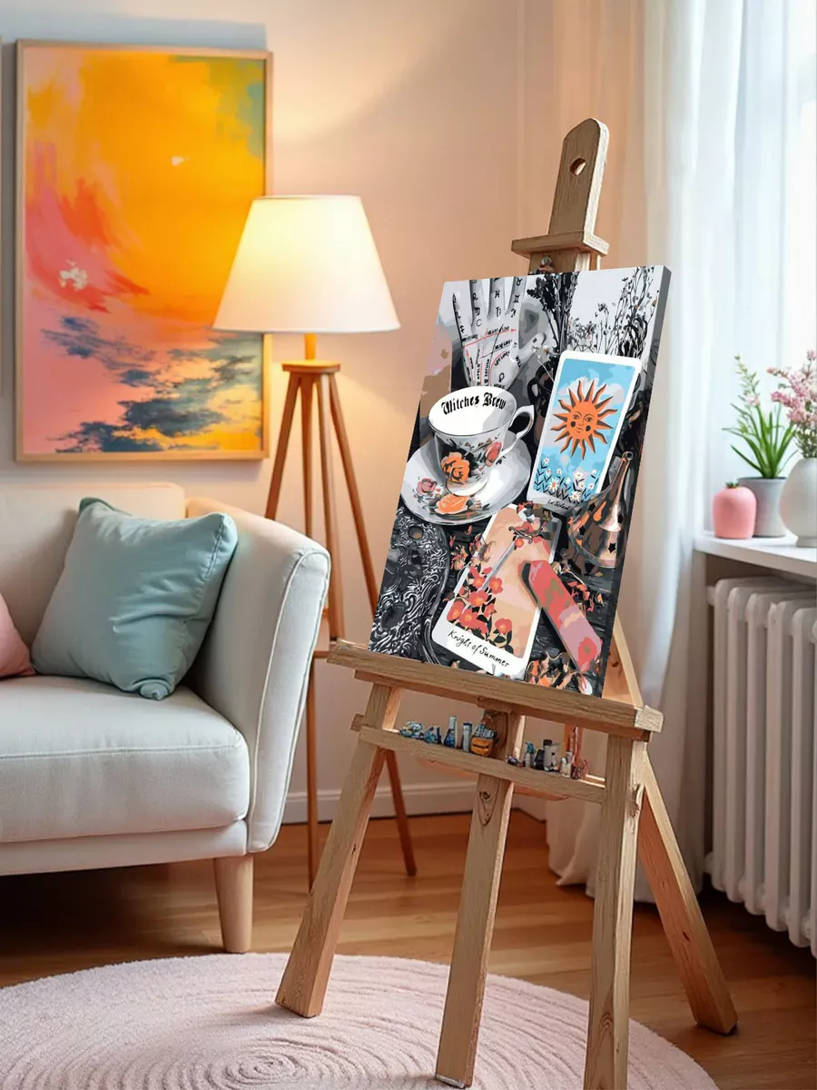 Картина по номерам «Таро, гадание: карты Рыцарь и Солнце» — картинка 10