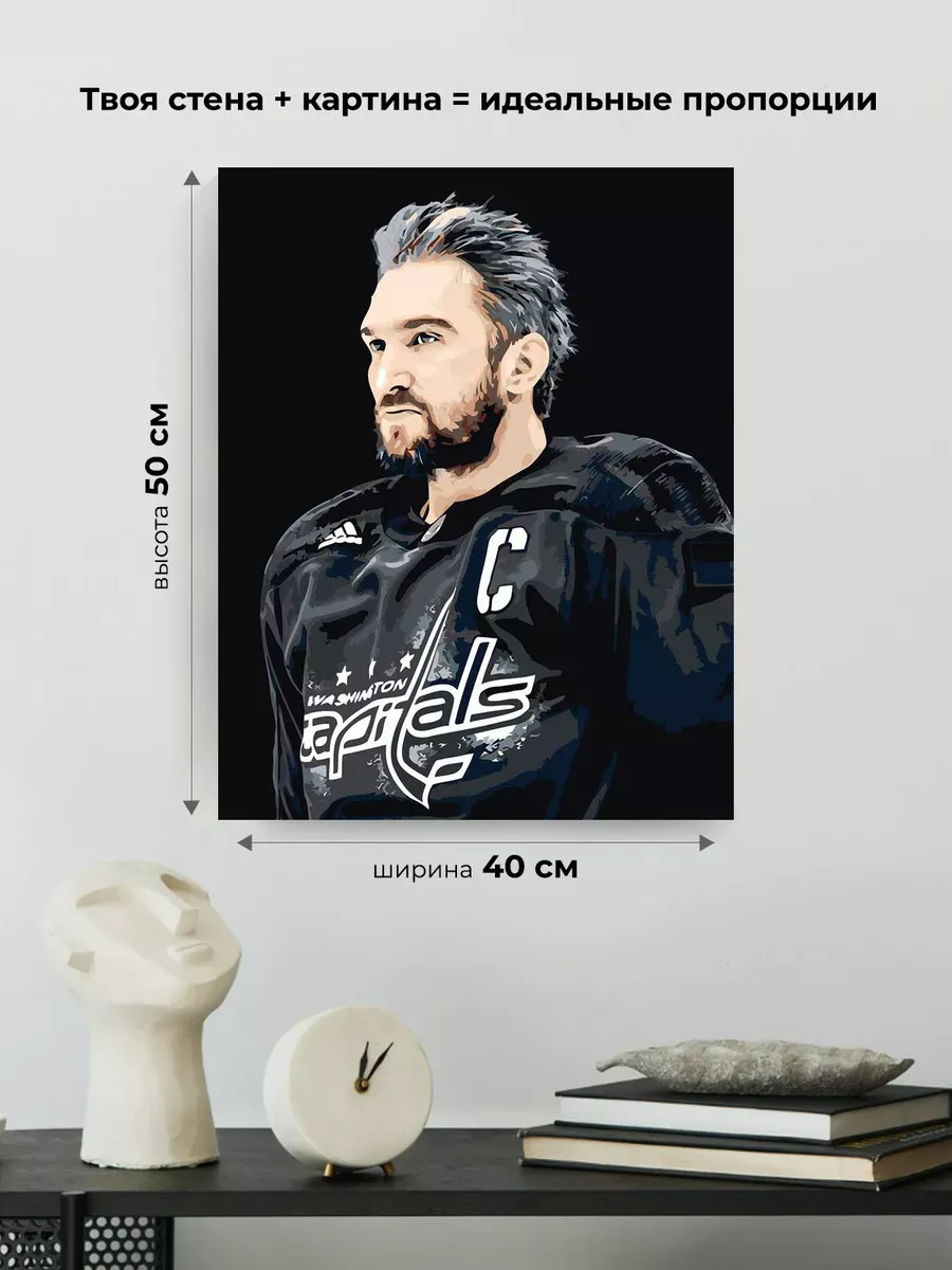 Картина по номерам «Хоккей, спорт: Александр Овечкин портрет» — картинка 3