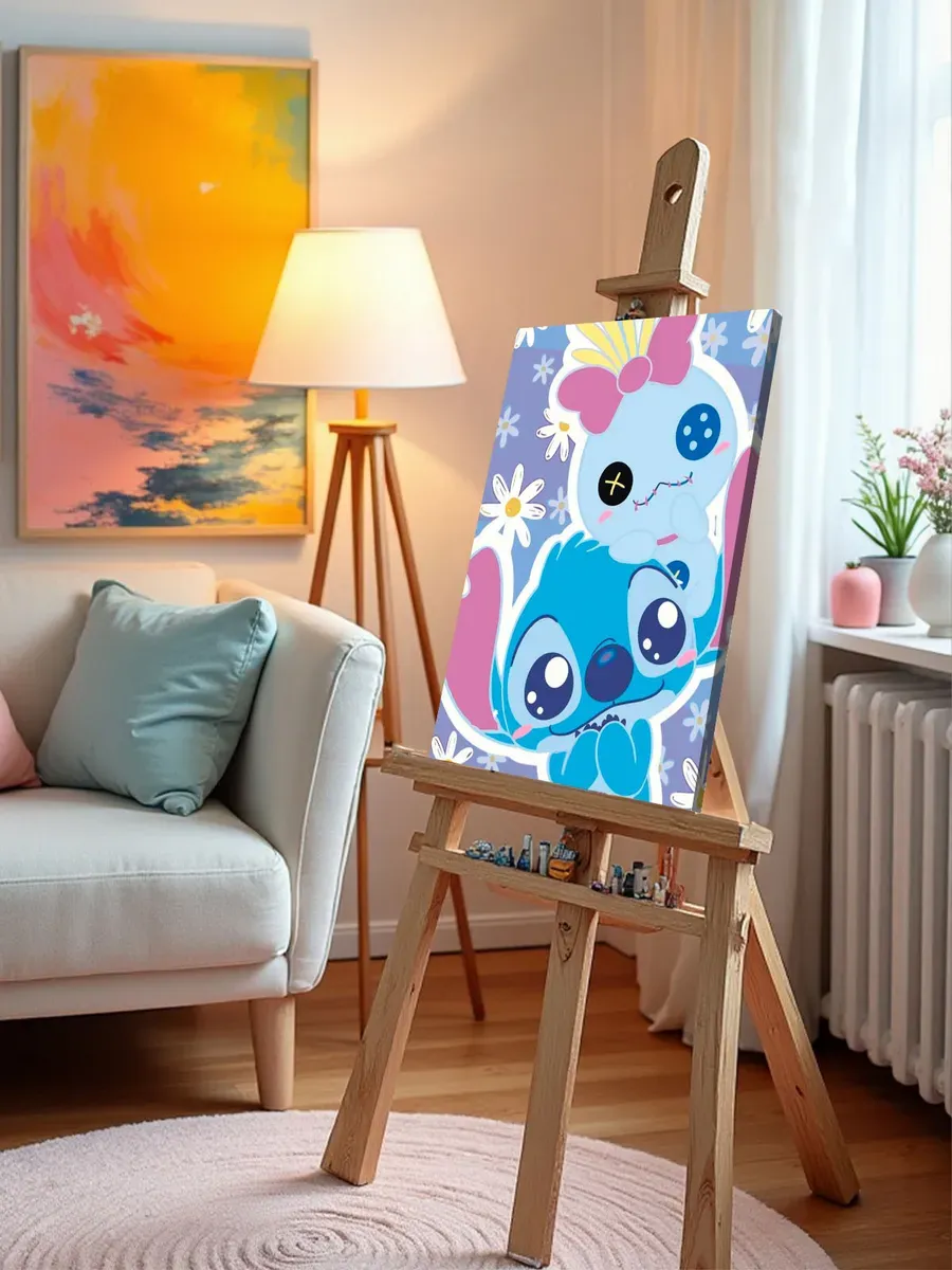 Картина по номерам «Лило и Стич, дисней: с игрушкой, детская» — картинка 9