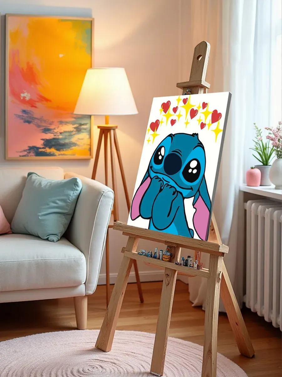 Картина по номерам «Лило и Стич, дисней: сердечки, детская» — картинка 9