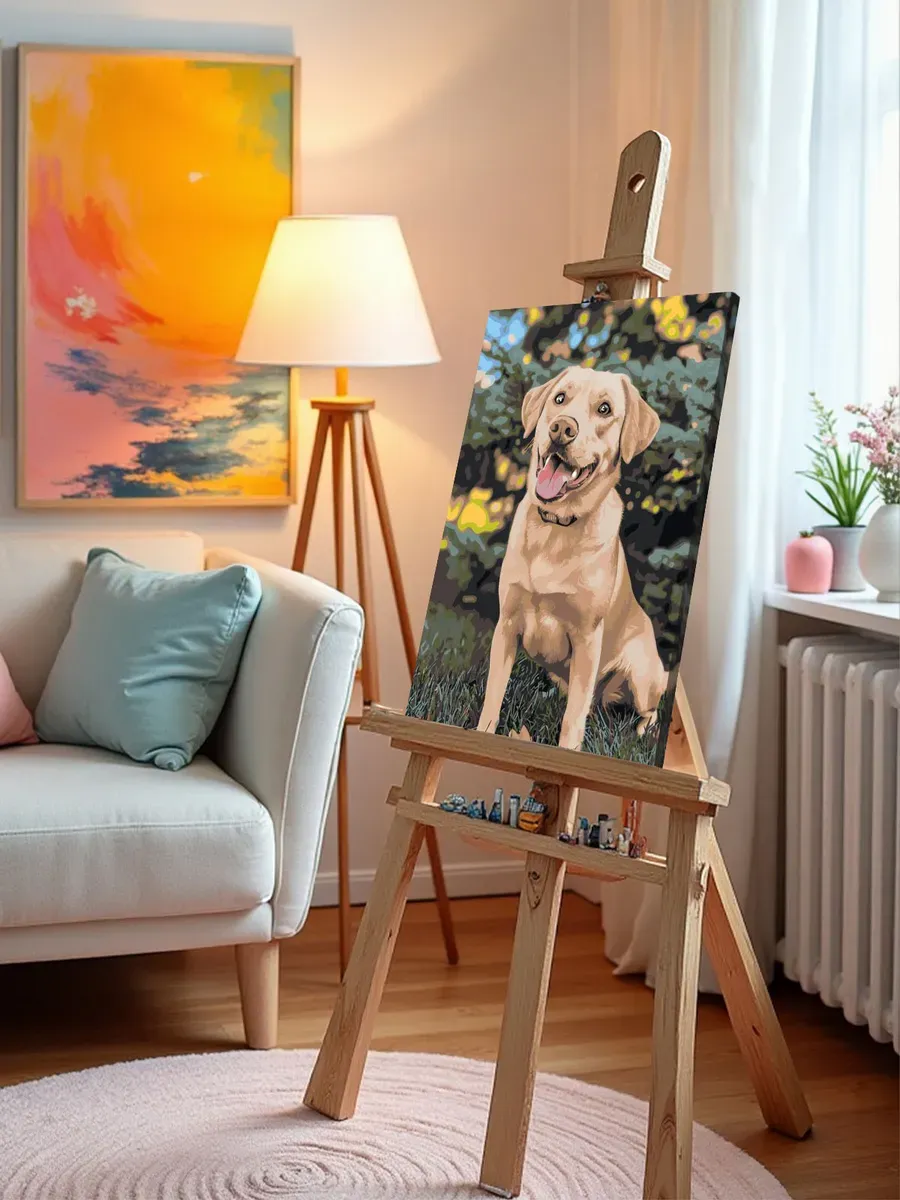 Картина по номерам Собака лабрадор ретривер в парке — картинка 10