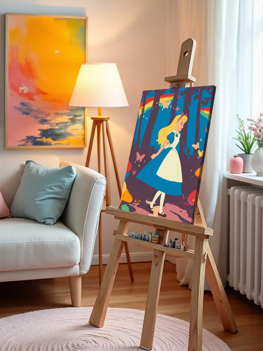 Картина по номерам Золушка в волшебном лесу с бабочками — картинка 10