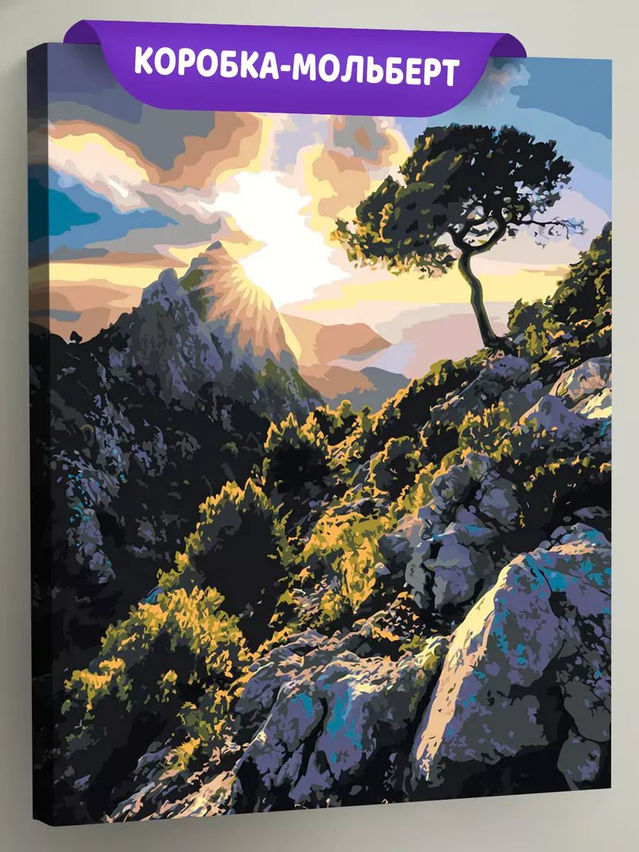 Картина по номерам Испания закат в горах на Майорке