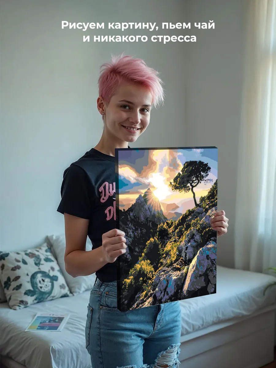 Картина по номерам Испания закат в горах на Майорке — картинка 6