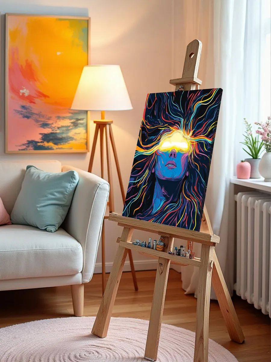 Картина по номерам Яркая девушка в стиле психоделия — картинка 10