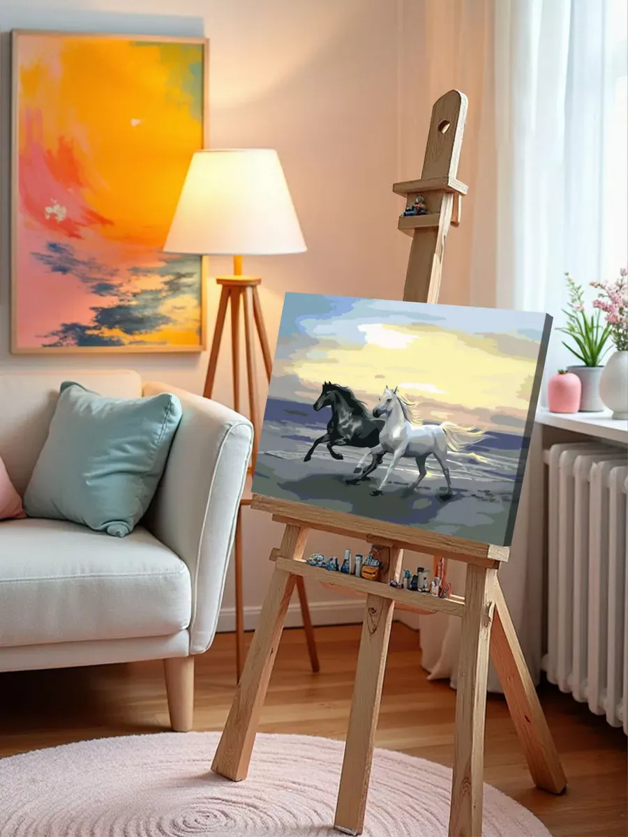 Картина по номерам «Чёрная и белая» — картинка 10