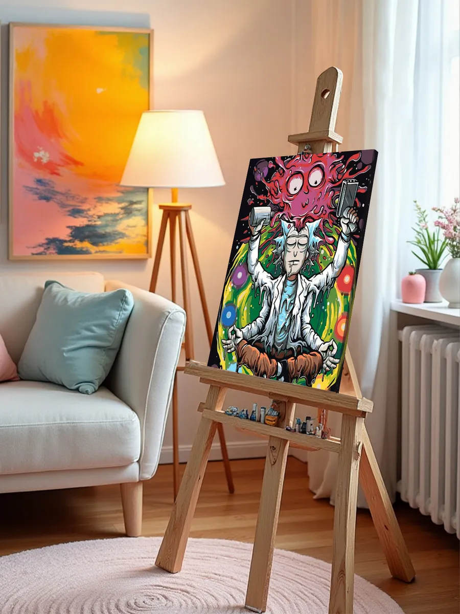 Картина по номерам «Психоделический Рик 2» — картинка 10