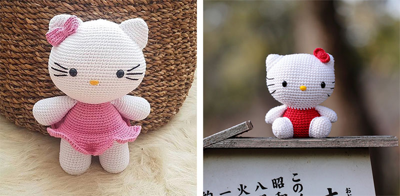 На фото изображено - Амигуруми для начинающих, рис. Амигуруми Hello Kitty