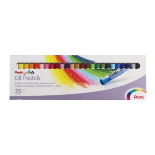 Пастель масляная художественная «Oil Pastels», 25 цв., круглое сечение, PENTEL