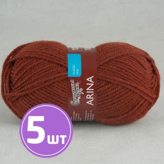 Пряжа Семеновская Arina (70015), терракот_v2, 5 шт. по 100 г Пряжа Семеновская Arina (70015), терракот_v2, 5 шт. по 100 г