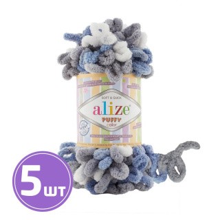 Пряжа ALIZE Puffy color (6075), мультиколор, 5 шт. по 100 г Пряжа ALIZE Puffy color (6075), мультиколор, 5 шт. по 100 г