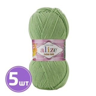 Пряжа ALIZE Cotton Gold (103), зеленое яблоко, 5 шт. по 100 г Пряжа ALIZE Cotton Gold (103), зеленое яблоко, 5 шт. по 100 г