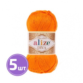 Пряжа ALIZE Diva Silk effekt (120), оранжевый, 5 шт. по 100 г