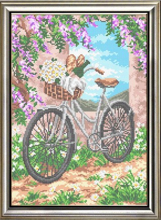 Рисунок на ткани «Велосипед»
