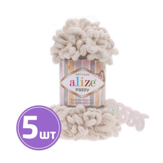 Пряжа ALIZE Puffy (599), слоновая кость, 5 шт. по 100 г Пряжа ALIZE Puffy (599), слоновая кость, 5 шт. по 100 г