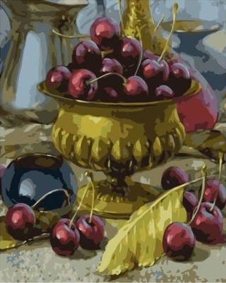 Картина по номерам «Чаша с черешней» Картина по номерам «Чаша с черешней»