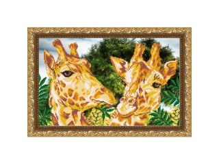 Рисунок на ткани «Жирафы»