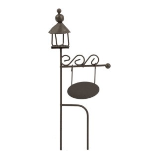 Садовая миниатюра «Фонарь с вывеской», металл, 6,5x2,5x16 см, Blumentag