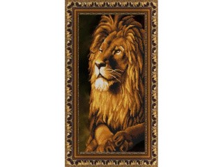 Рисунок на ткани «Лев»
