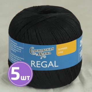 Пряжа Семеновская Regal (1), черный 5 шт. по 100 г Пряжа Семеновская Regal (1), черный 5 шт. по 100 г