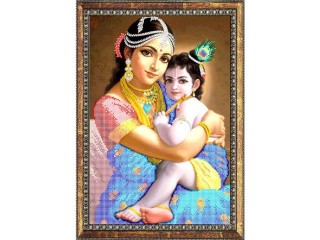 Рисунок на ткани «Мама Яшода и Кришна»