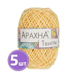 Пряжа Arachna Twiggy (05), светло-желтый, 5 шт. по 50 г