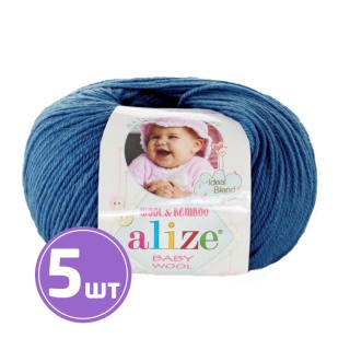 Пряжа ALIZE Baby wool (279), джинс, 5 шт. по 50 г Пряжа ALIZE Baby wool (279), джинс, 5 шт. по 50 г