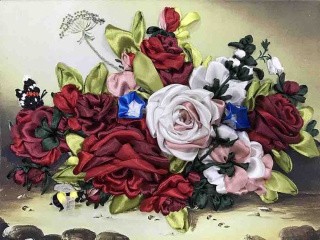 Набор для вышивания «Шмель на розах»