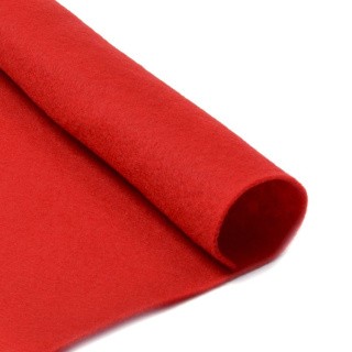 Фетр в рулоне жесткий 1 мм, 100 см, цвет: 601 красный, IDEAL
