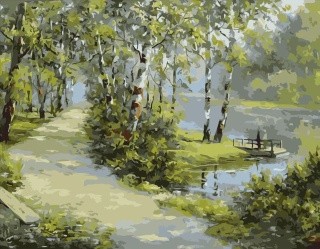 Картина по номерам «Берёзовый парк» Картина по номерам «Берёзовый парк»