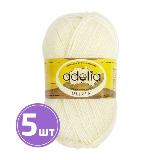 Пряжа Adelia OLIVIA (01), белый, 5 шт. по 100 г Пряжа Adelia OLIVIA (01), белый, 5 шт. по 100 г