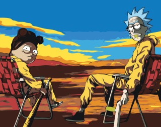 Картина по номерам «Рик и Морти: Во все тяжкие»