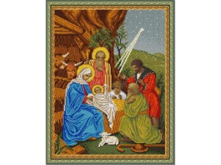 Рисунок на ткани «Рождество Христово»