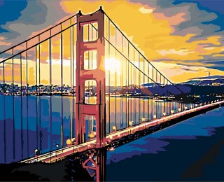 Картина по номерам «Сан-Франциско. Золотые ворота»