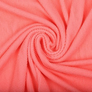Ткань трикотажная Бифлекс жатка, 3 м, ширина 80 см, 490 г/м², цвет: 2 розовый, TBY