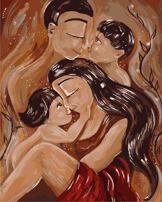 Картина по номерам «Любящая семья» Картина по номерам «Любящая семья»