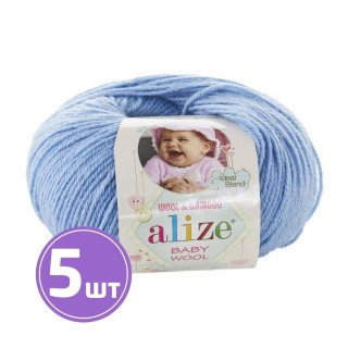 Пряжа ALIZE Baby wool (40), гиацинт, 5 шт. по 50 г Пряжа ALIZE Baby wool (40), гиацинт, 5 шт. по 50 г