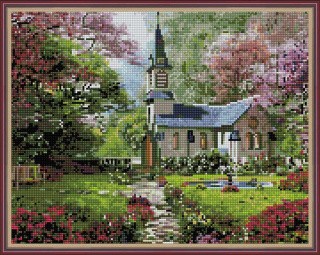 Алмазная вышивка «Цветущий сад» Алмазная вышивка «Цветущий сад»